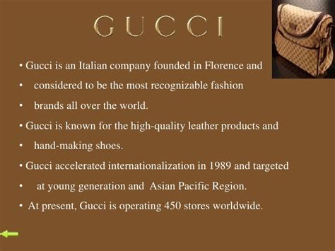 gucci company overview